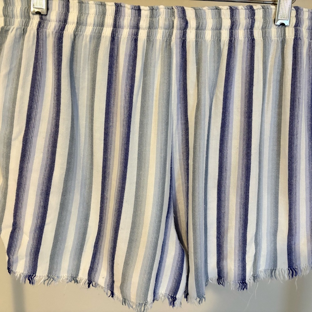 Three (3) pair True Craft Blue and White, multi, orange and pink Striped Fabric